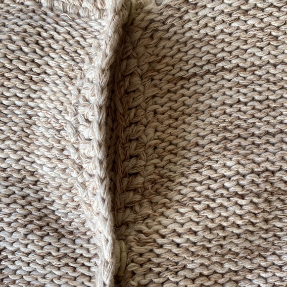 J.McLaughlin 100% cotton sweater - white and tan colors. - Picture 5 of 5